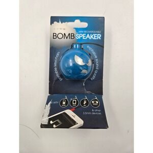 Hype Mini Rechargeable Bomb Speaker Blue Portable Keychain 3.5mm Audio Jack NIP